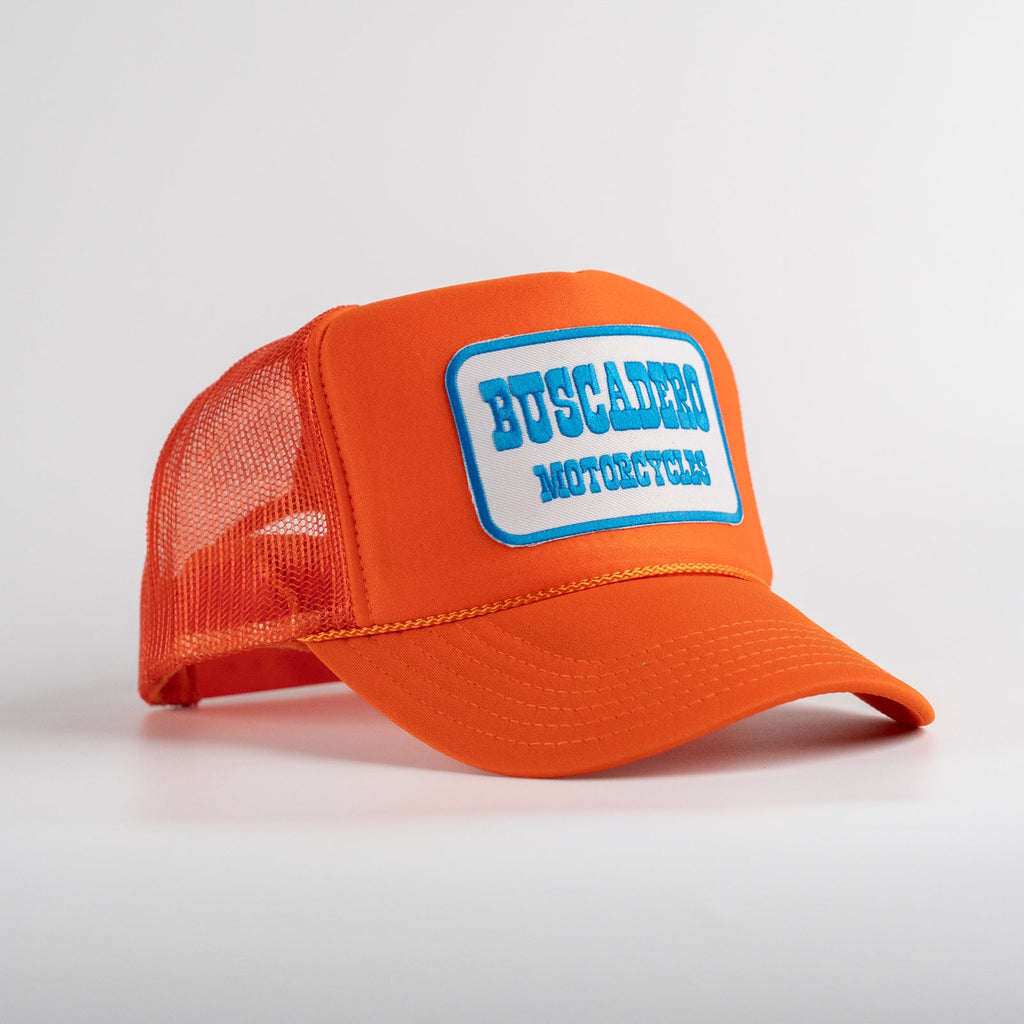 Kids 'Blue Barrel’ Foam Trucker Hat - Orange