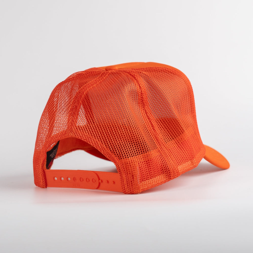 Kids 'Blue Barrel’ Foam Trucker Hat - Orange